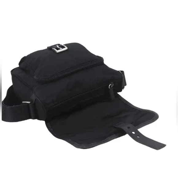 SOLD Prada Tessuto Black Nylon Small Messenger Bag Crossbody Bag Handbag - Picture 10 of 16